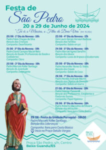 Cartaz Religioso Festa São Pedro 2024
